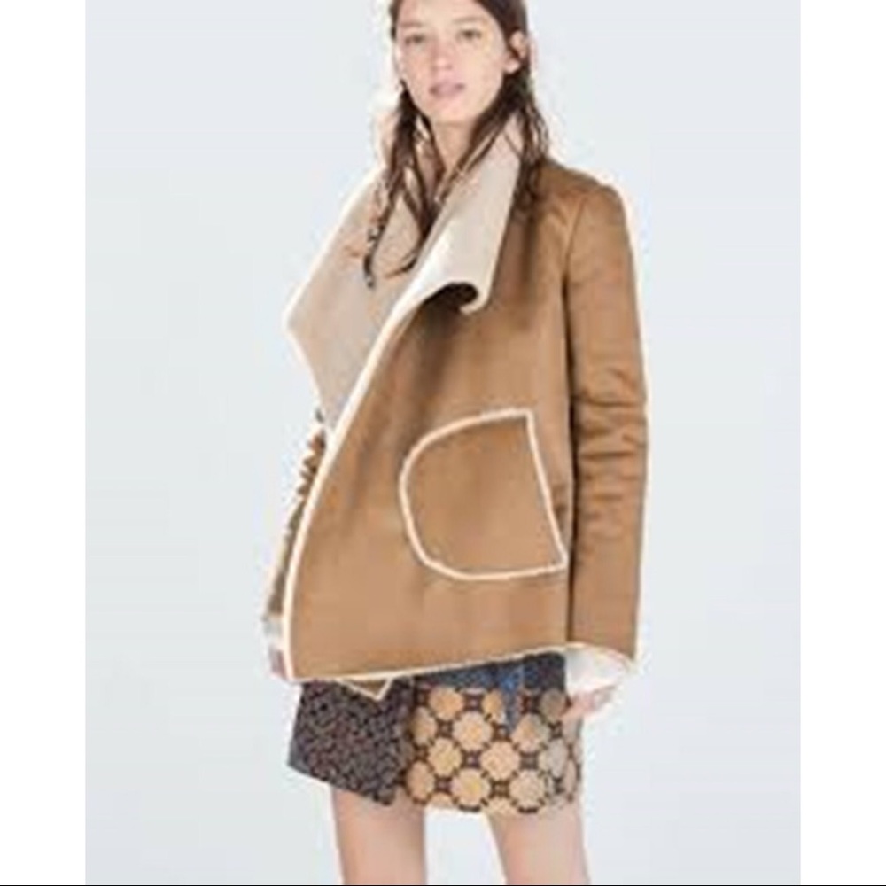 Zara Trafaluc Faux Suede Jacket NEW